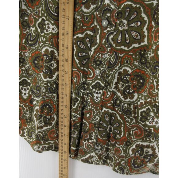 VINTAGE Van Heusen Shirt Large 60s 70s Disco Mod Paisley Dagger Collar - Picture 4 of 9